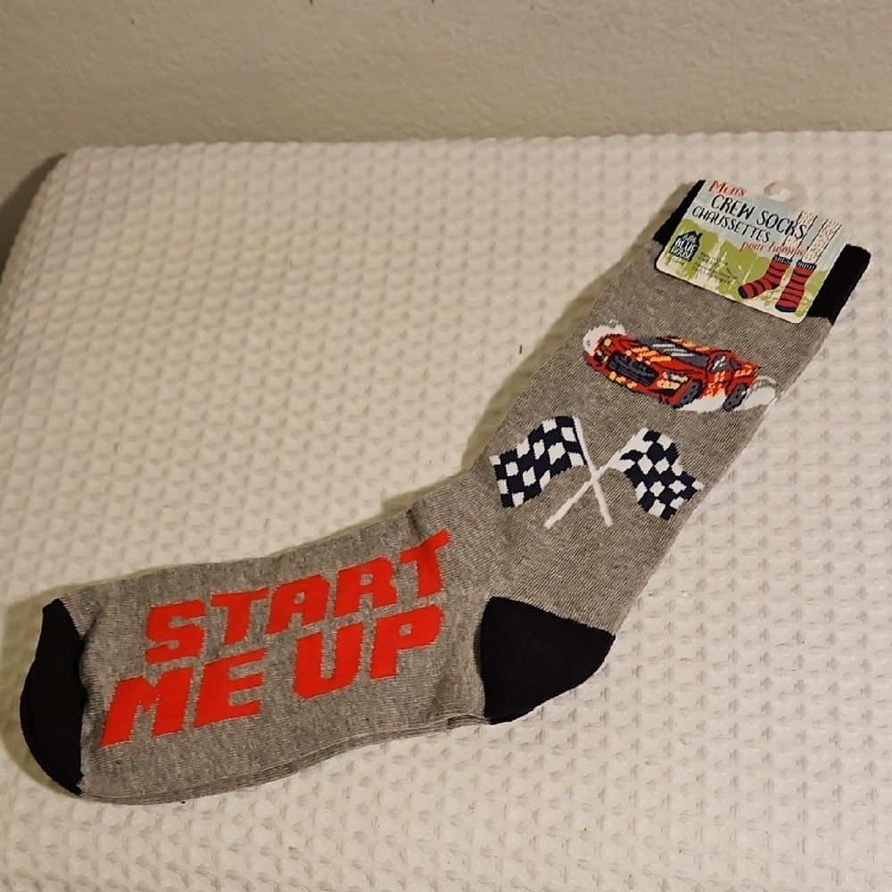"Start Me Up" Racecar Crew Socks